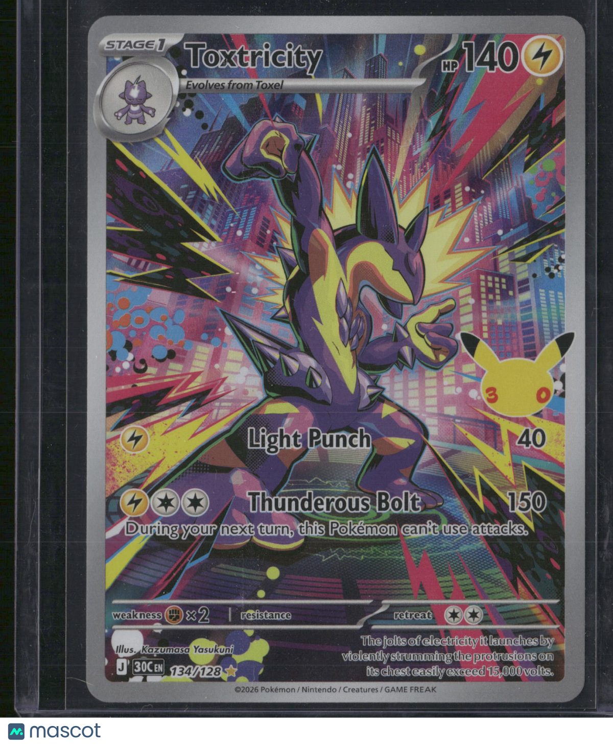 30C Toxtricity Holo Secret Rare #134/128