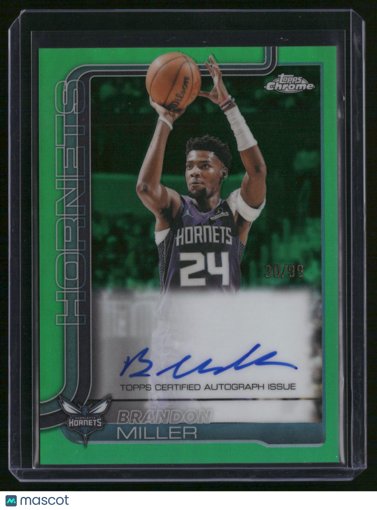 Brandon Miller 2026 Topps Chrome Updates Basketball #TCA-BM Green /99