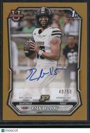 Ryan Browne 2026 Bowman University Football #BPPA-RB Gold /50
