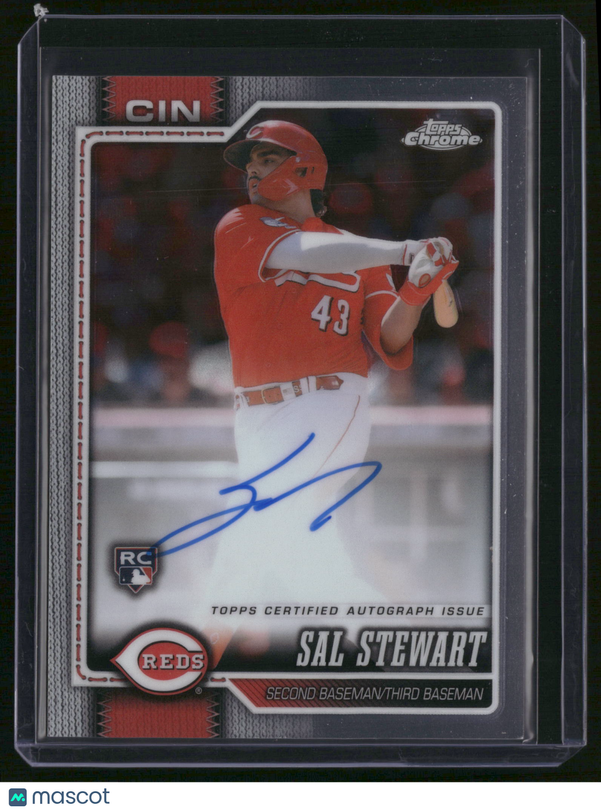 Sal Stewart 2026 Topps Chrome #RA-STE RC Auto Reds