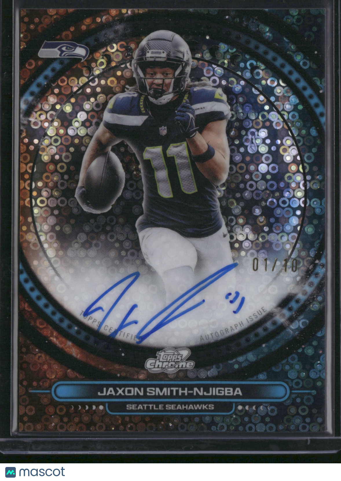 Jaxon Smith-Njigba 2025 Topps Cosmic Chrome #EQA-JSN Black Equinox Auto /10