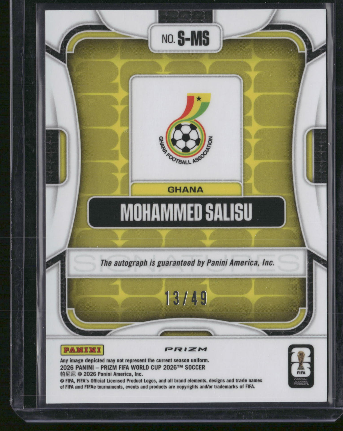 Mohammed Salisu 2026 Panini Prizm FIFA World Cup 2026 Soccer #S-MS Red /49