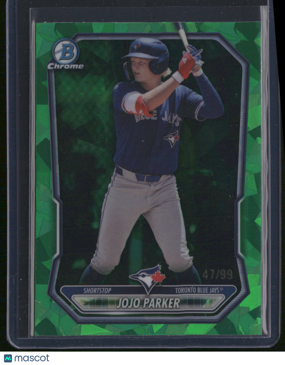 JoJo Parker 2025 Bowman Chrome #BCP-147 Green Shimmer /99