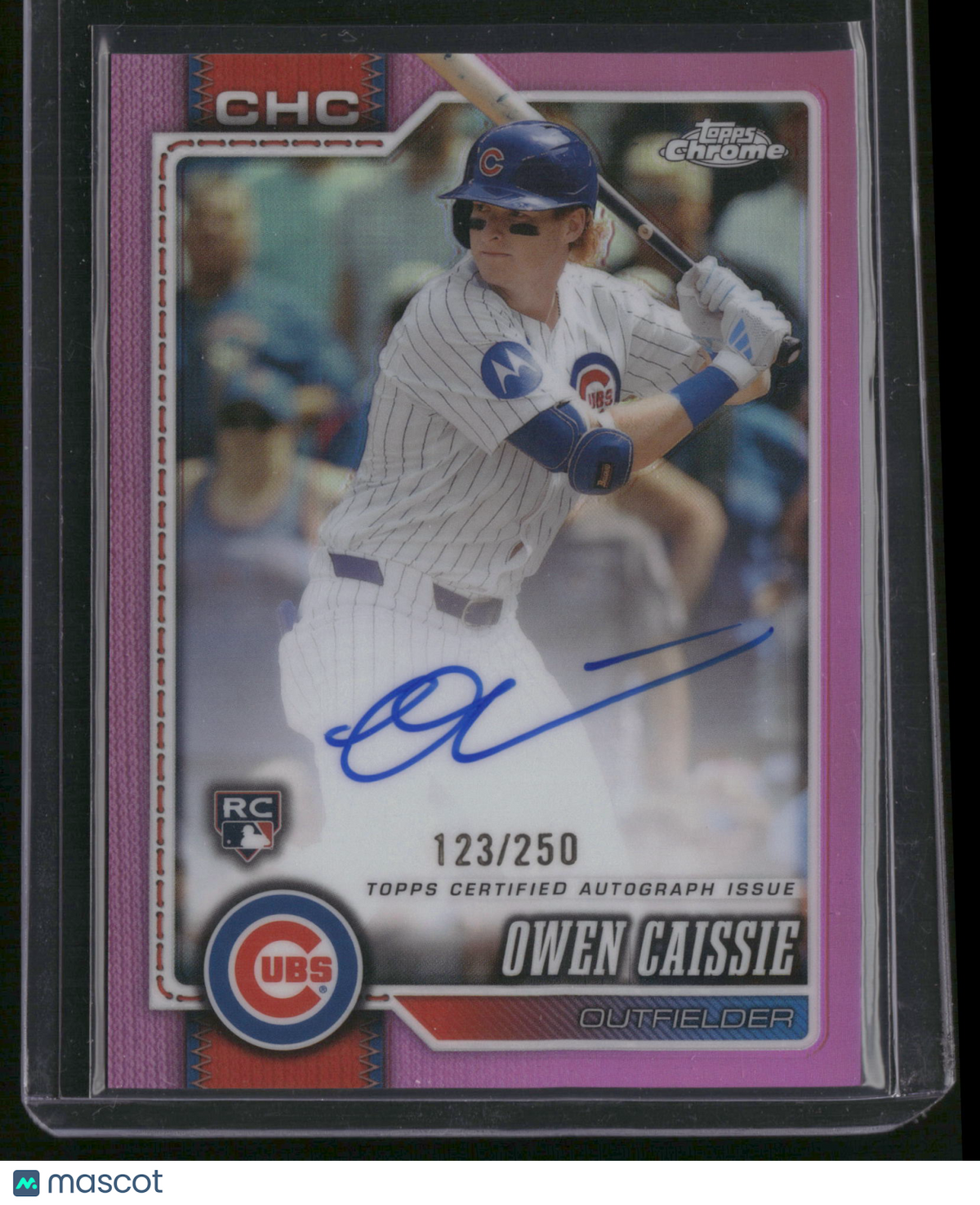 Owen Caissie 2026 Topps Chrome #RA-OC Pink /250 RC