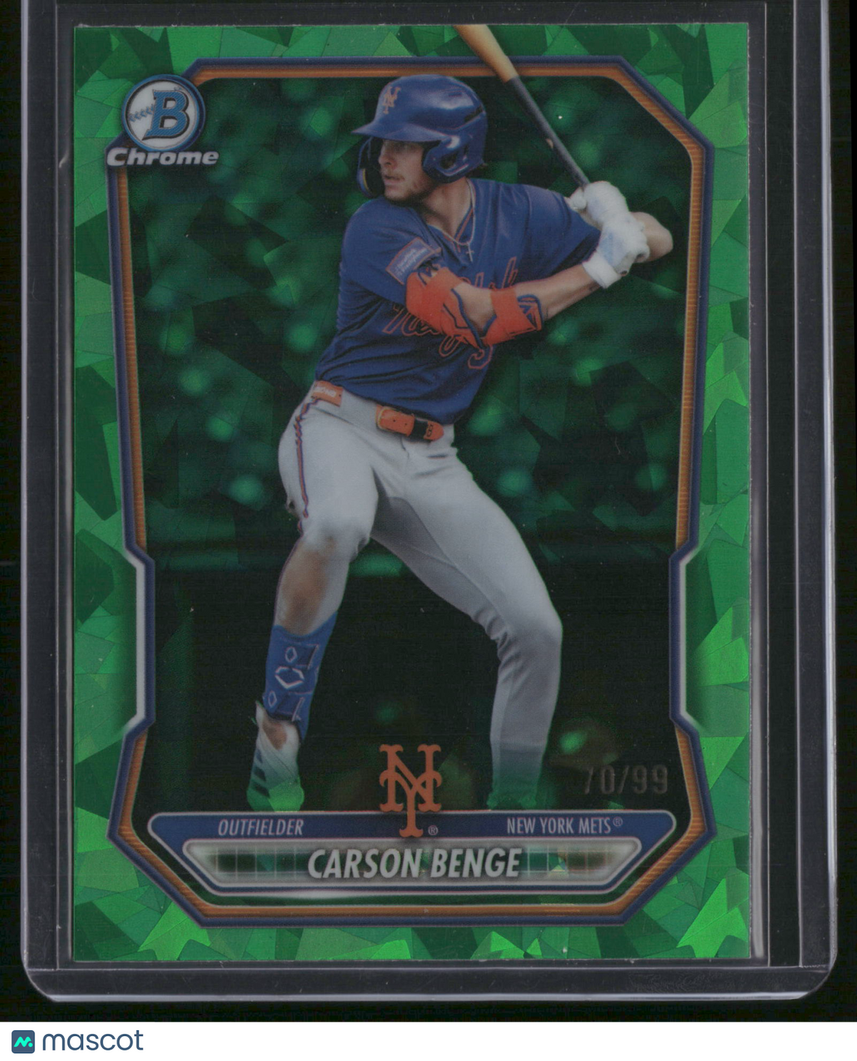 Carson Benge 2026 Bowman Chrome #BCP-111 Green Shimmer /99