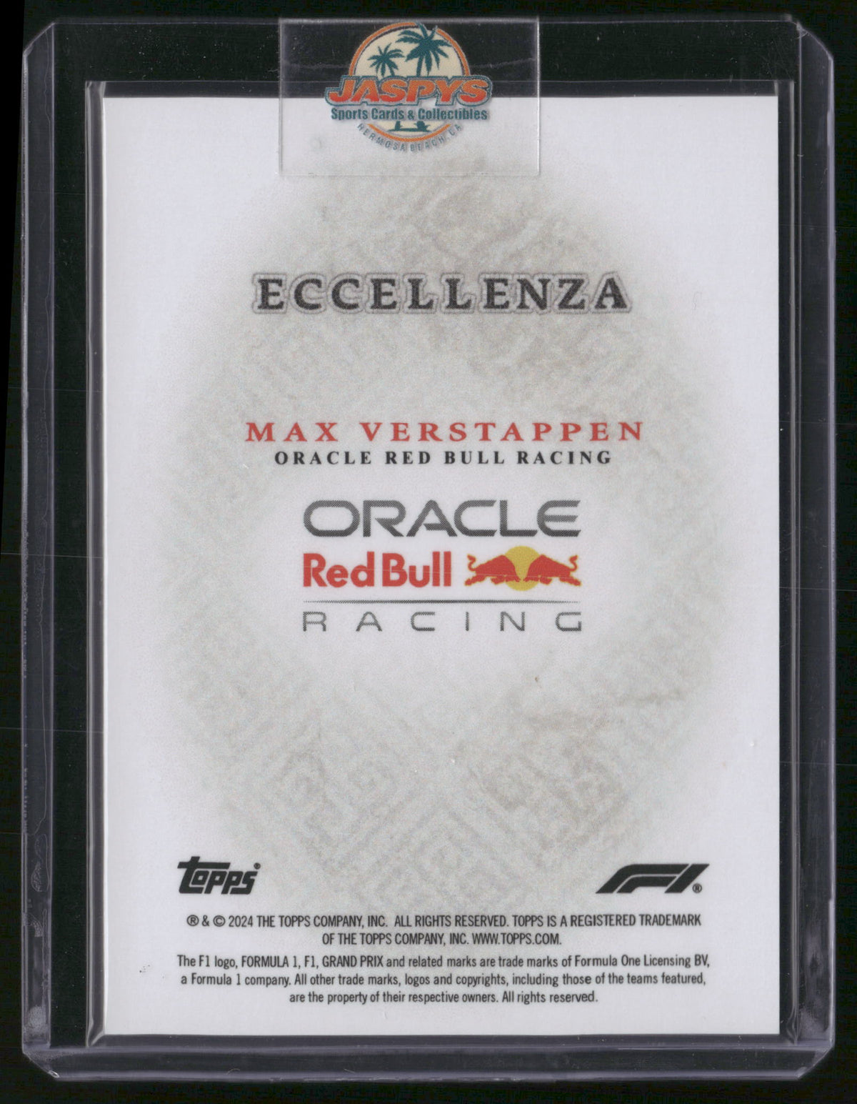 Max Verstappen 2024 Topps Eccellenza