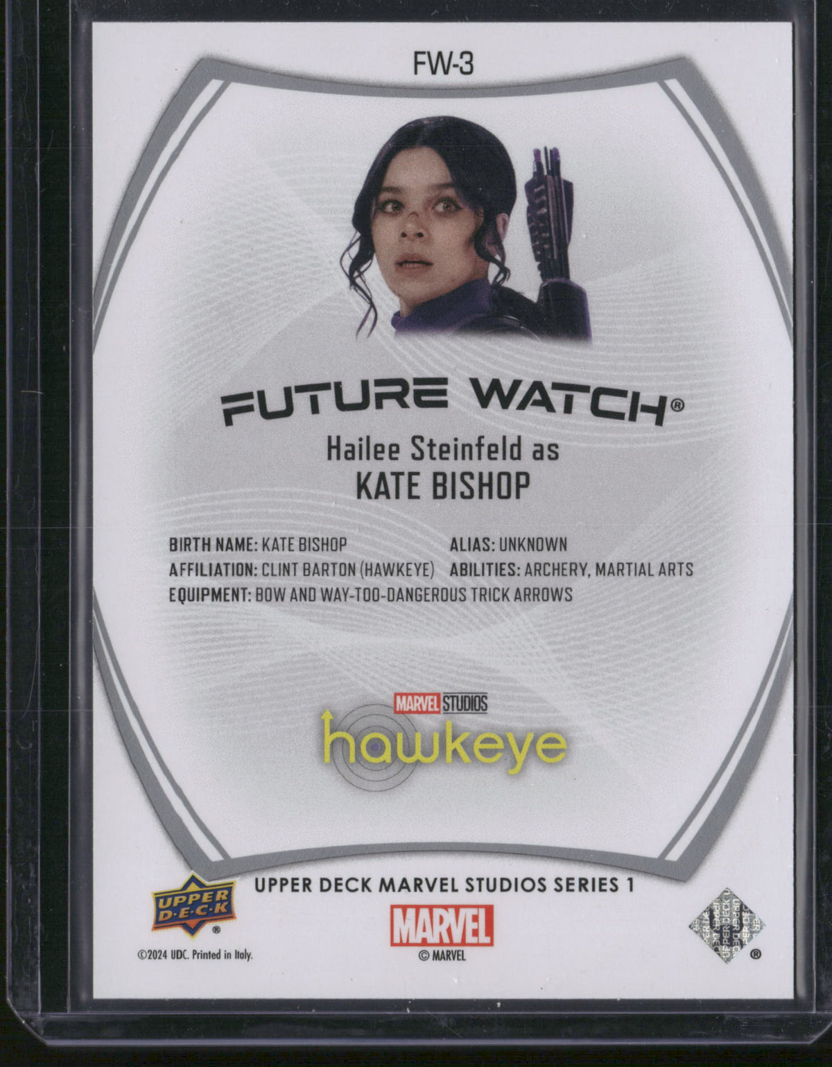 2024 Upper Deck Marvel SP Authentic Hailee Steinfeld 145/999 Insert #FW-3