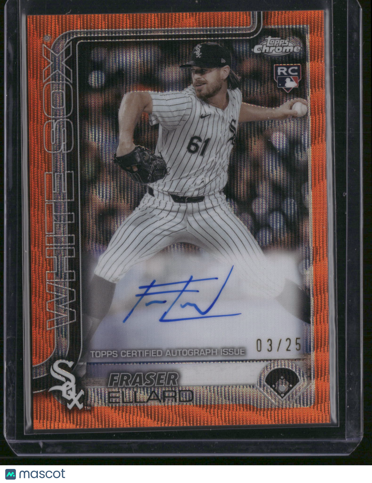 Fraser Ellard 2025 Topps Chrome #RA-FE Orange Wave Refractor /25 RC