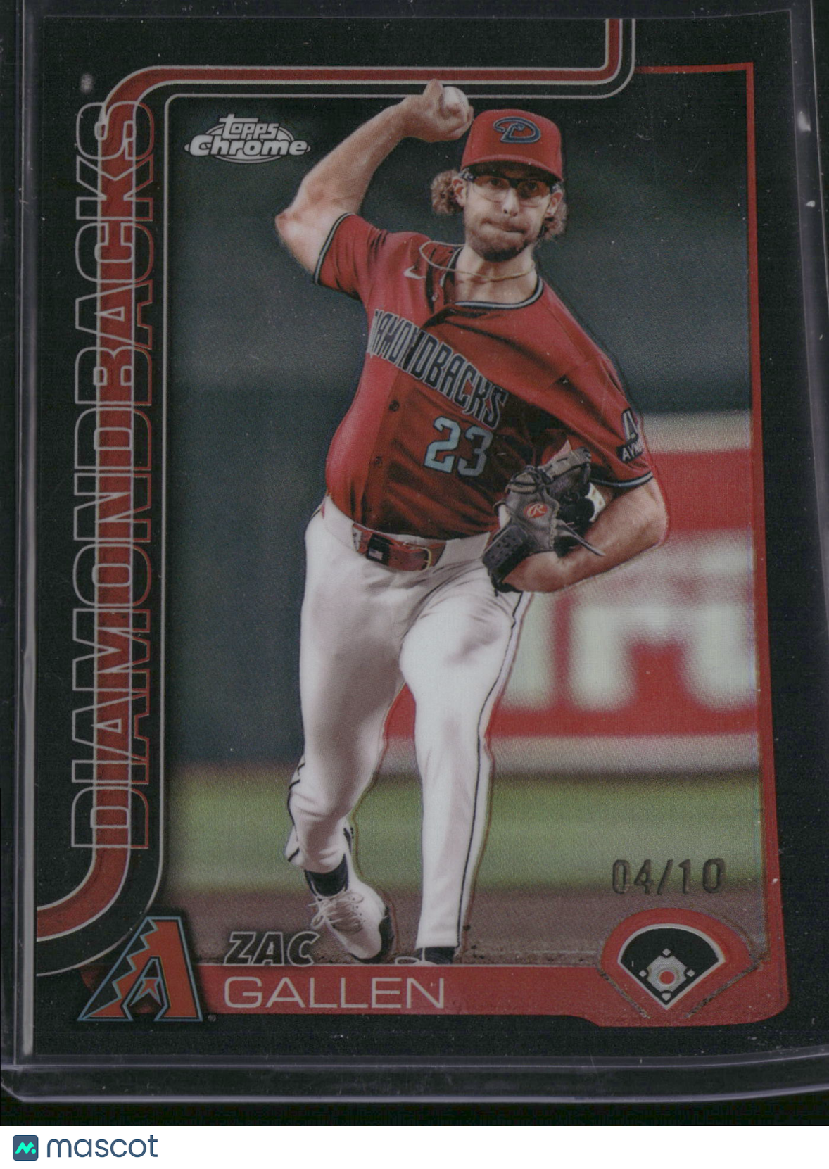 Zac Gallen 2025 Topps Chrome #4 Black /10