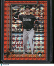 Coby Mayo 2025 Topps Chrome #120 Orange Geometric Refractor /25 RC