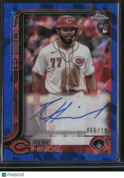 Rece Hinds 2025 Topps Chrome Update Series #USA-RH Blue Geometric Refractor /199