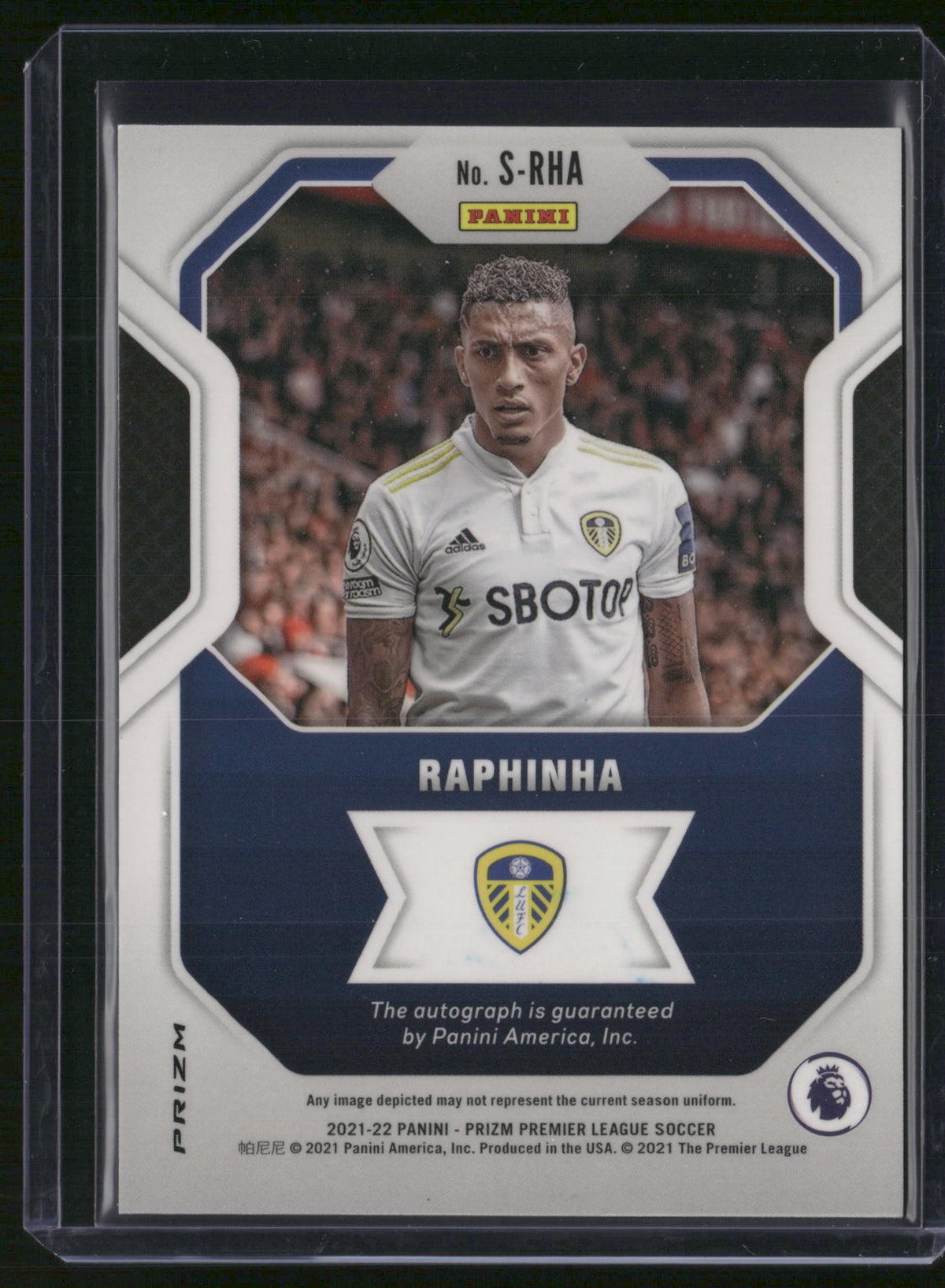 Raphinha 2021 Panini Prizm Premier League Soccer #S-RHA Blue