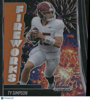 Ty Simpson 2026 Panini Prizm Black Football #1 Orange /19