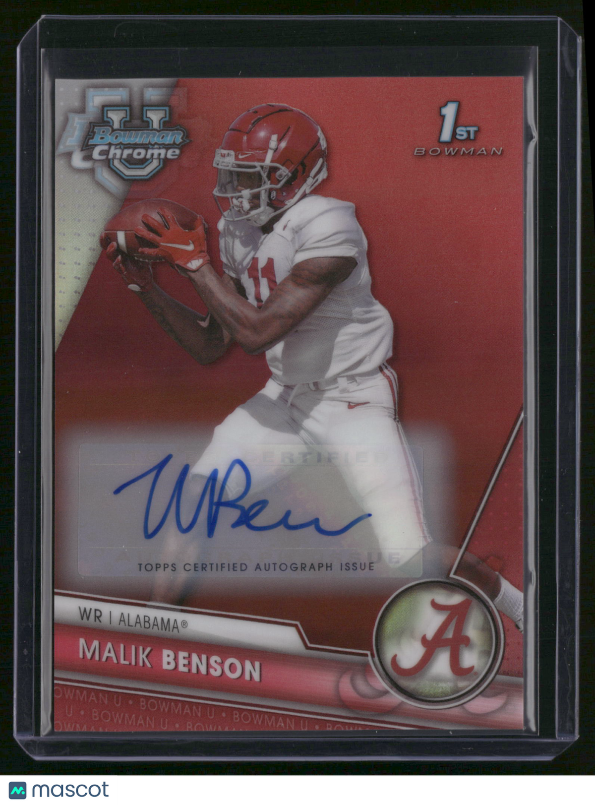 Malik Benson 2023 Bowman Chrome University #45 Red Refractor /5