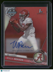 Malik Benson 2023 Bowman Chrome University #45 Red Refractor /5