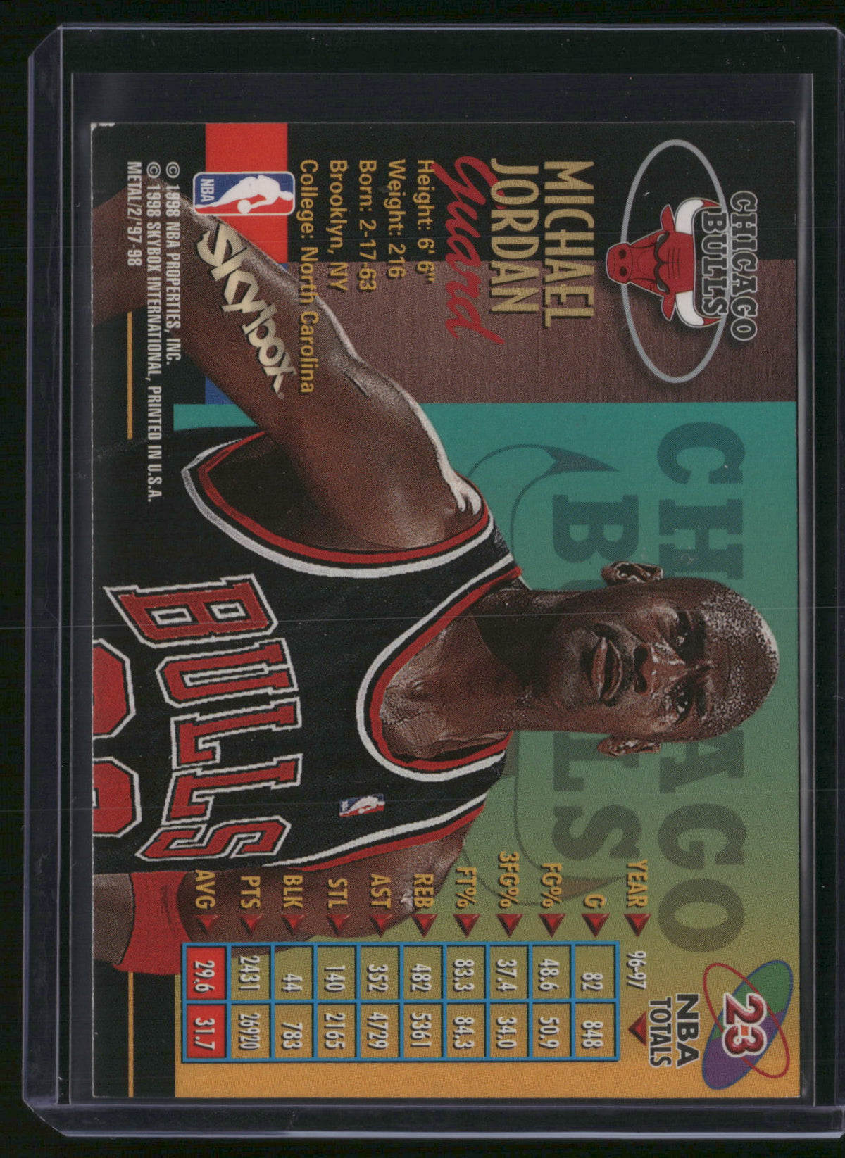 Michael Jordan 1998 SkyBox Metal Universe #23