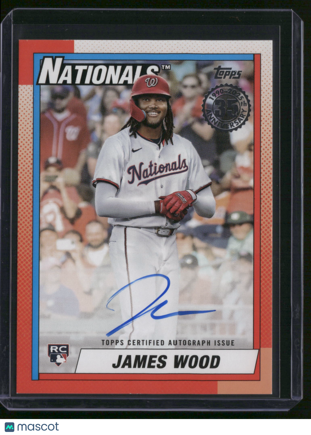 James Wood 2025 Topps #90A-JWO RC 1990 Auto