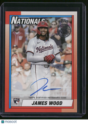 James Wood 2025 Topps #90A-JWO RC 1990 Auto
