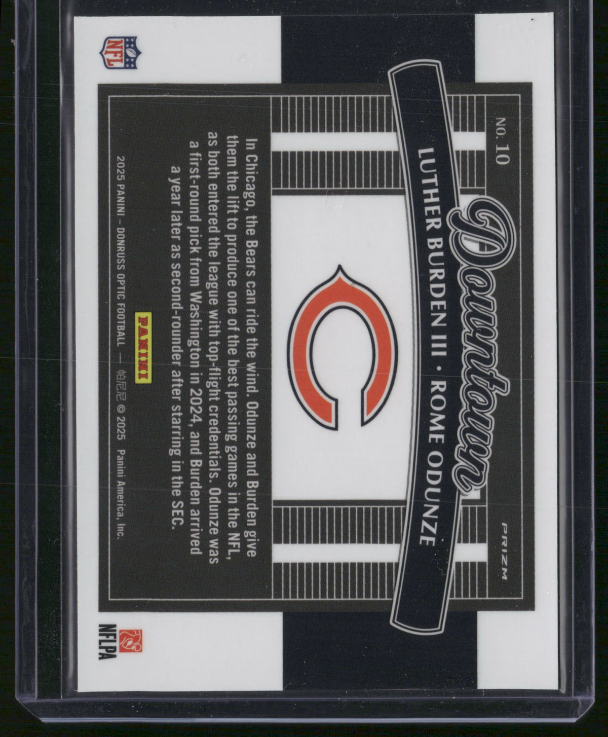 Luther Burden III Rome Odunze 2025 Panini Donruss Optic #10