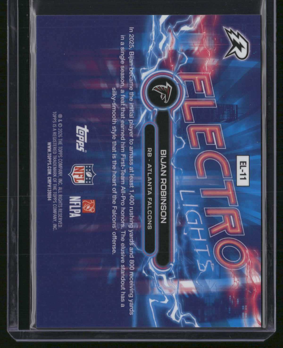 Bijan Robinson 2026 Topps Rip Electro Lights #EL-11