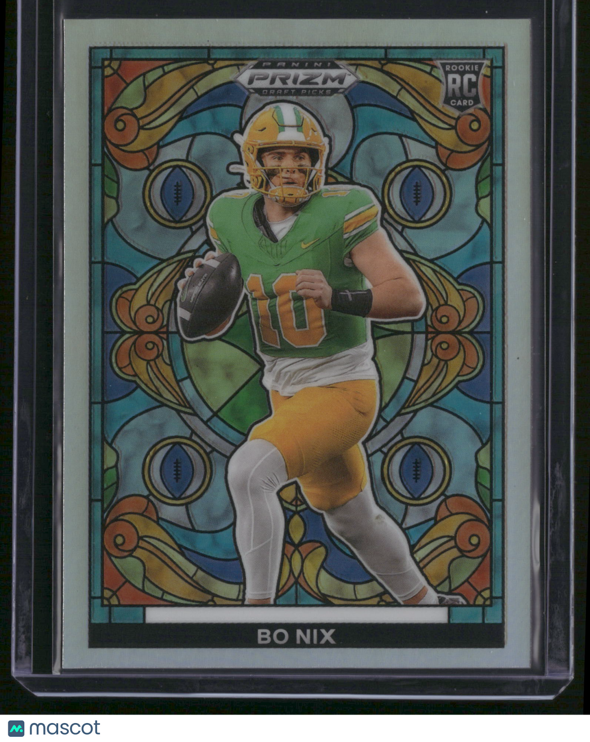Bo Nix 2024 Panini Prizm Draft Picks #SG-BNX Stained Glass RC