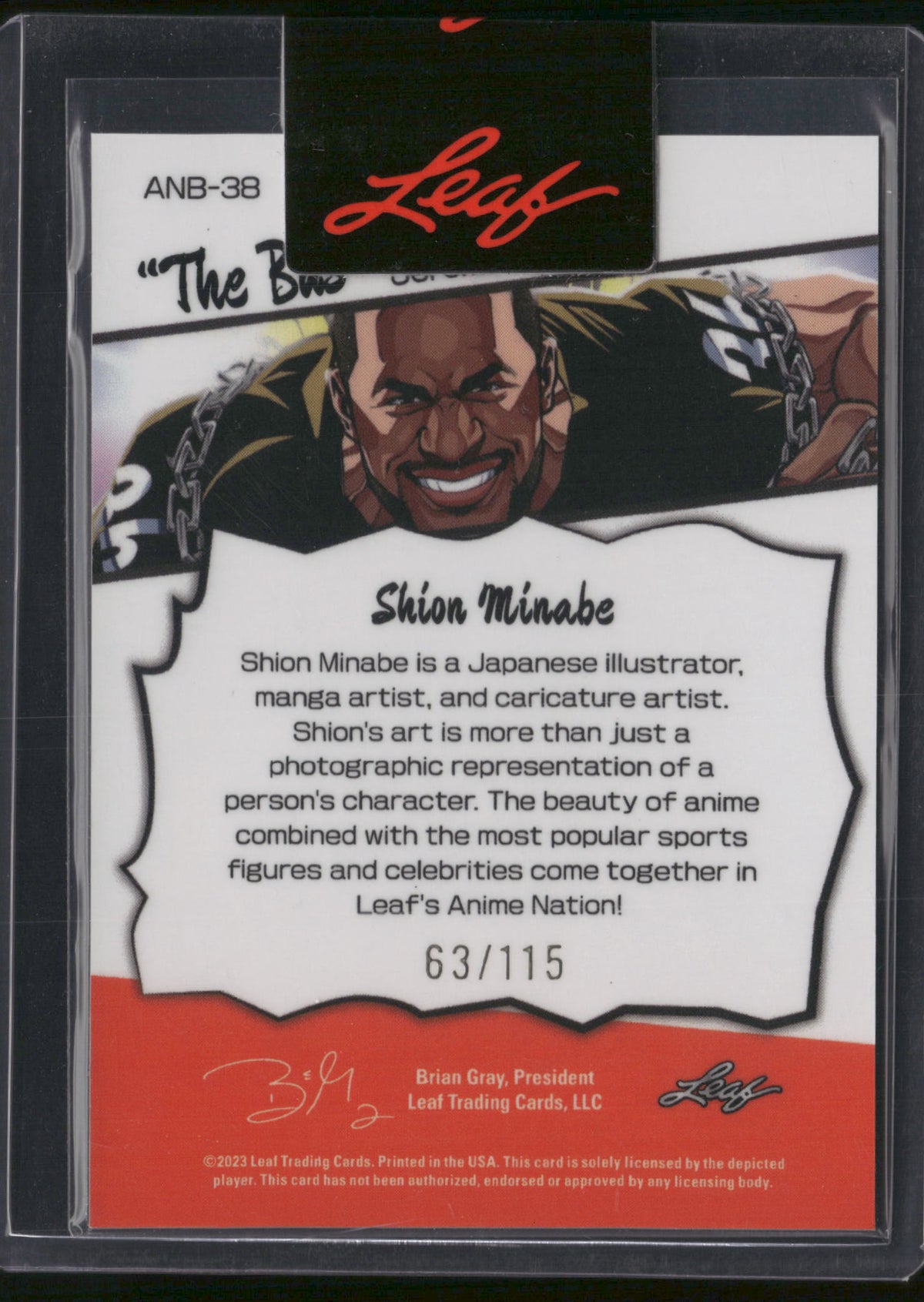 Jerome Bettis 2023 Leaf Anime Nation #ANB-38 /115