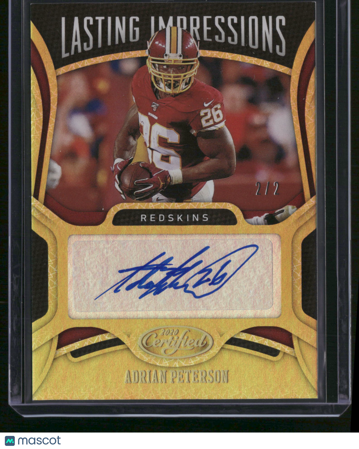 Adrian Peterson 2020 Certified Lasting Impressions #LI-AP Gold Auto 2/2 SSP