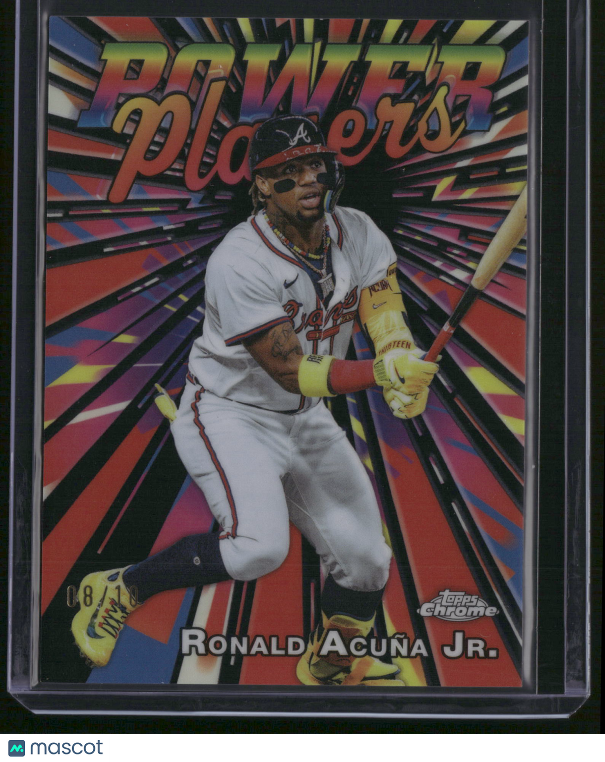 Ronald Acuña Jr. 2025 Topps Chrome #PP-7 Black Logofractor /10 Power Players