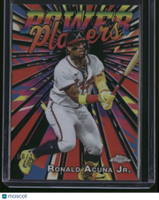 Ronald Acuña Jr. 2025 Topps Chrome #PP-7 Black Logofractor /10 Power Players