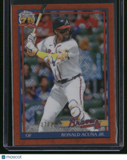 Ronald Acuña Jr. 2026 Topps Chrome Logofractor 1991 #91CB-5 Orange Refractor /29