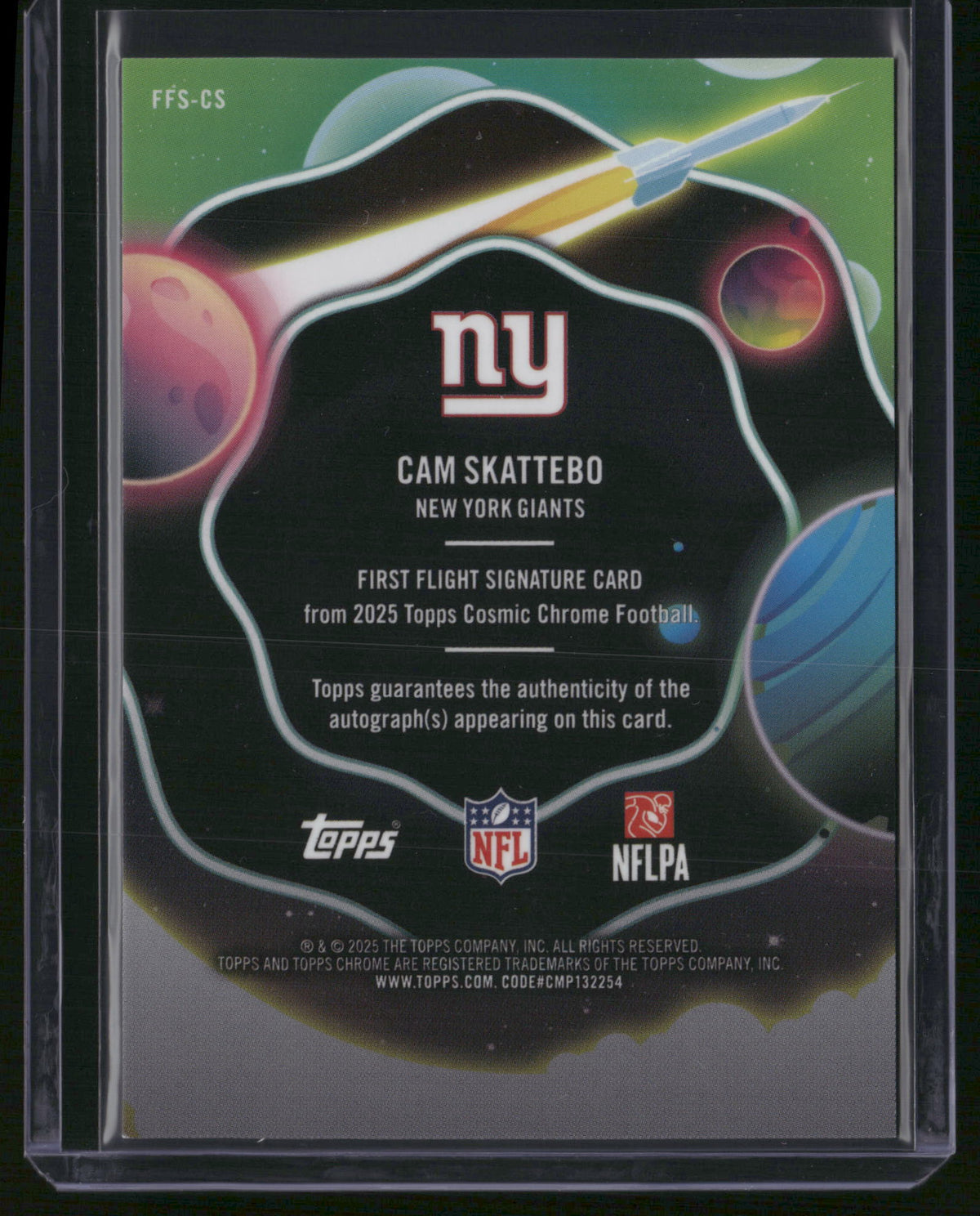 Cam Skattebo 2025 Topps Cosmic Chrome Football #FFS-CS /99 RC