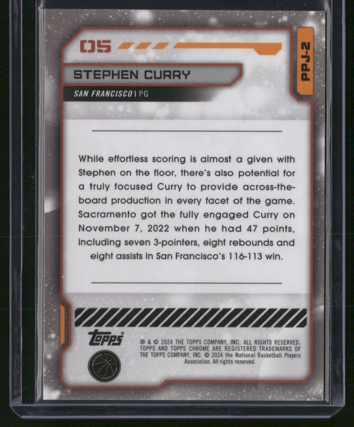 Stephen Curry 2024 Topps Chrome Planetary Pursuit #PPJ-2 Jupiter SSP Case Hit