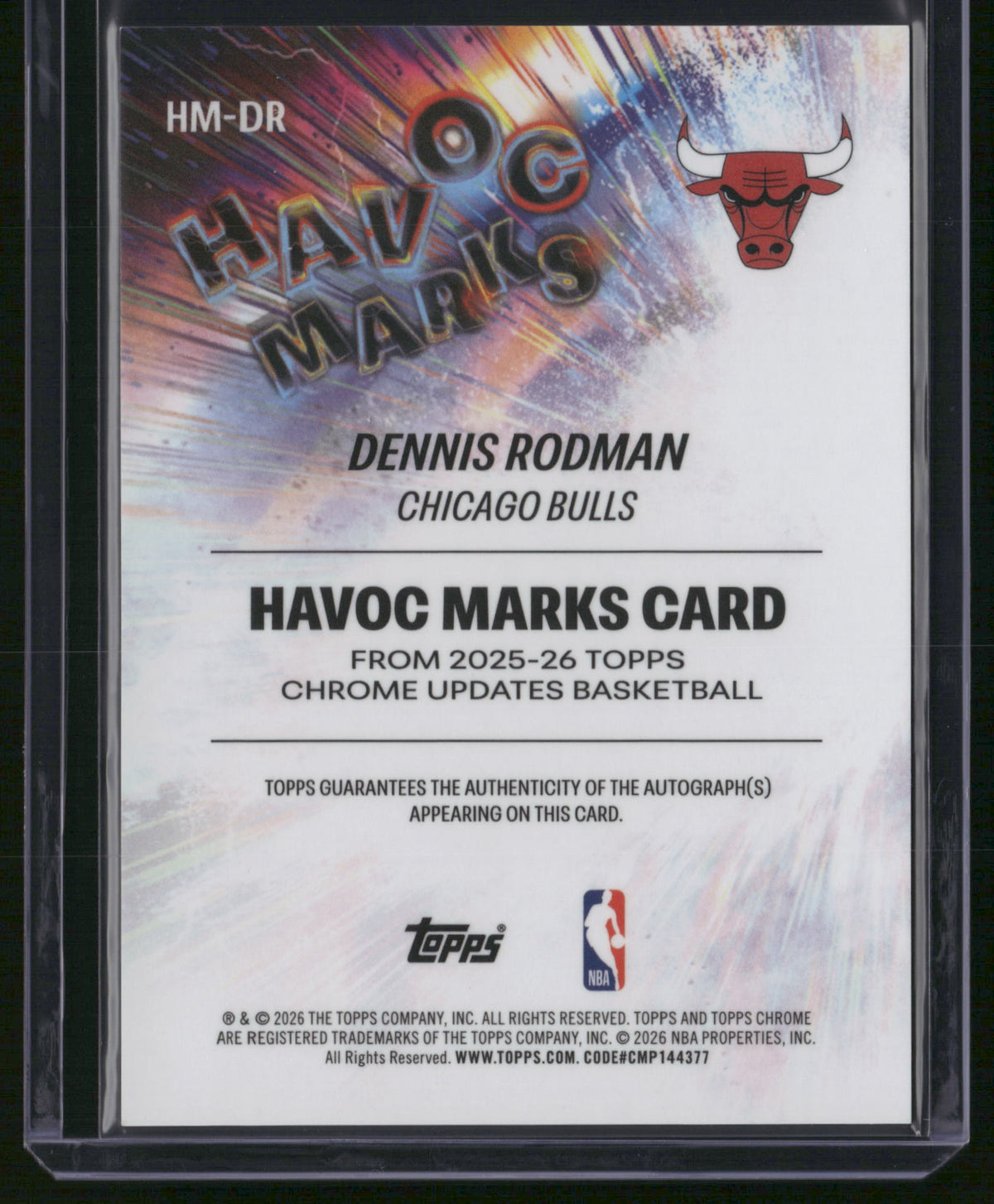 Dennis Rodman 2026 Topps Chrome Updates #HM-DR Green