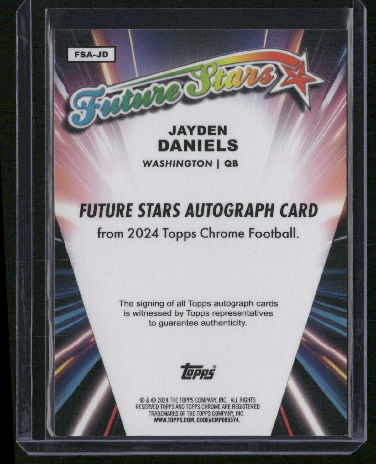 Jayden Daniels 2024 Topps Chrome #FSA-JD RC Future Stars Auto