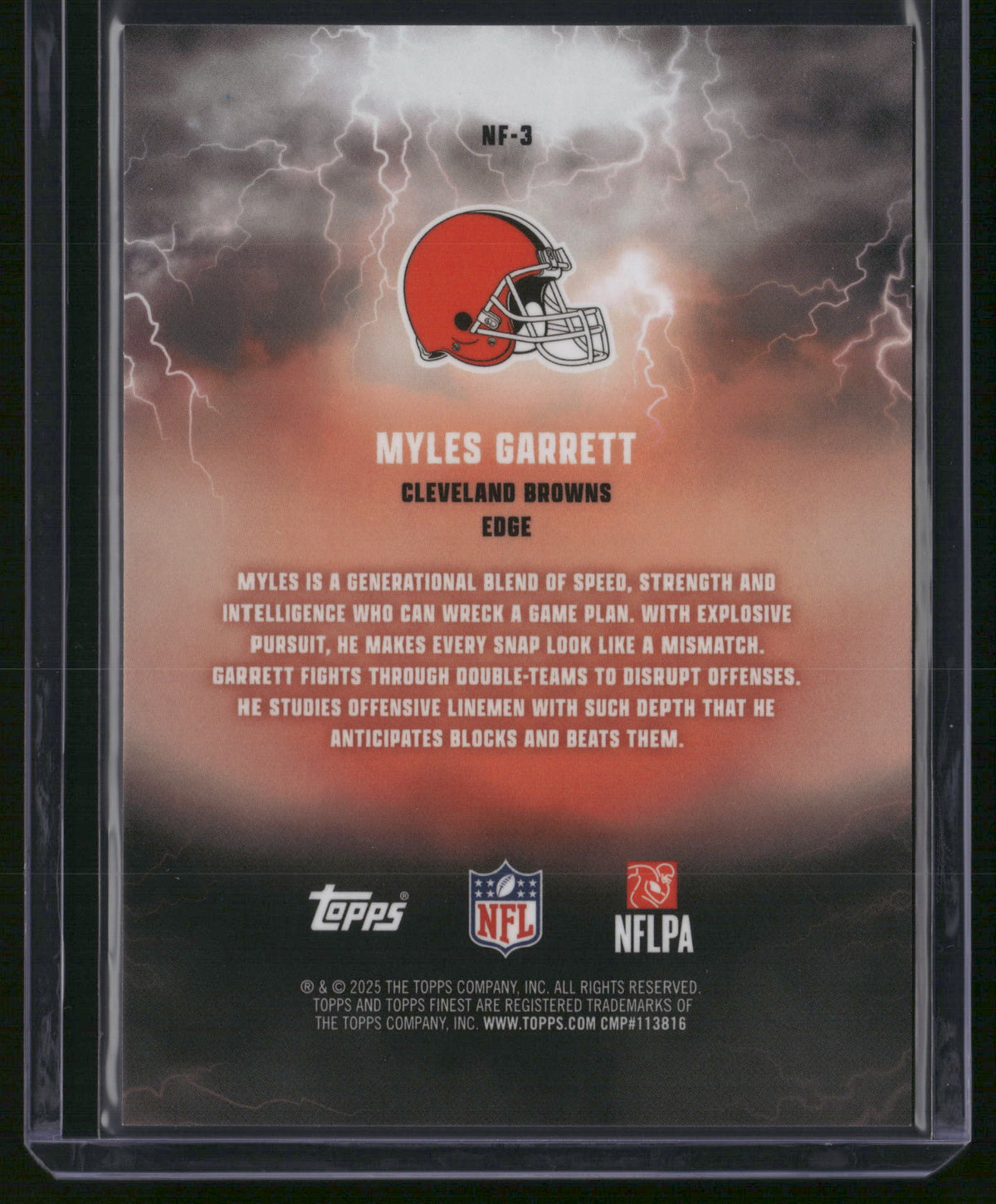Myles Garrett 2025 Topps Finest #NF-3
