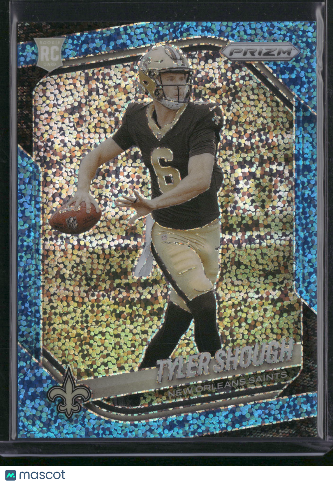 Tyler Shough 2025 Panini Prizm Football #327 Blue Sparkle RC
