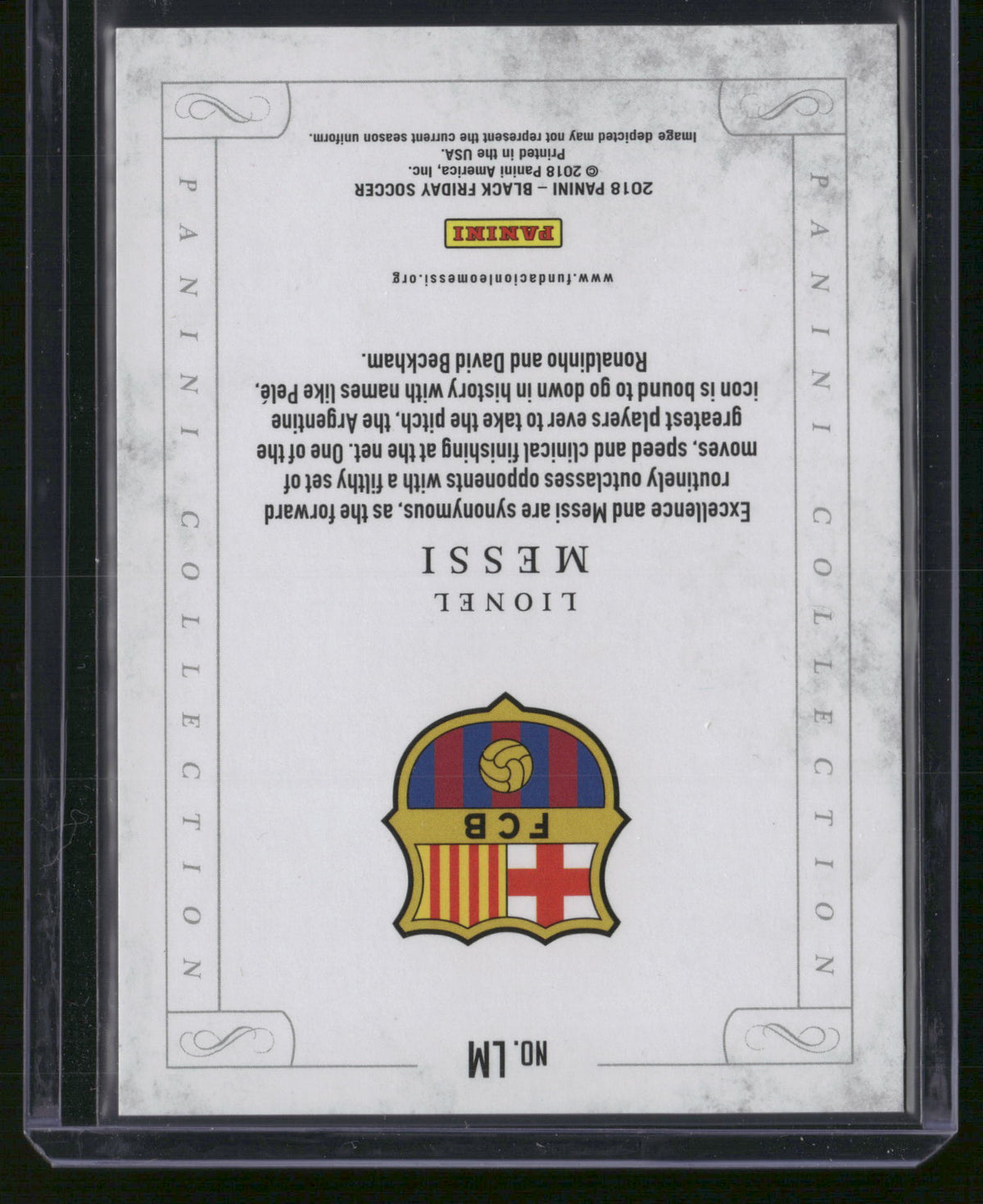 Lionel Messi 2018 Panini Black Friday Soccer #LM