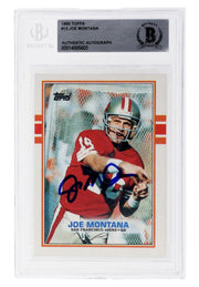 Joe Montana 1989 Topps Beckett BGS Authentic Auto