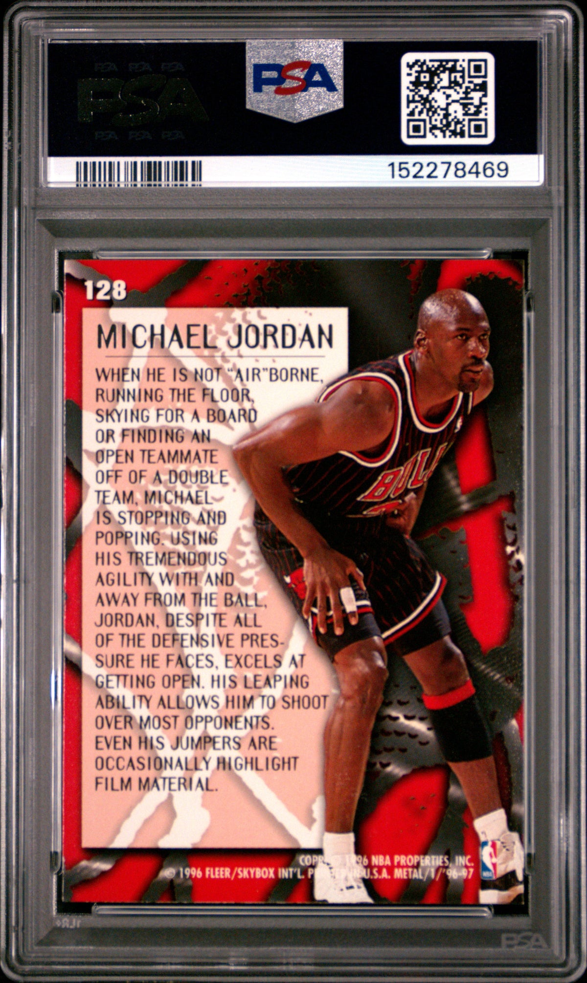 Michael Jordan 1996 Metal #128 PSA 7