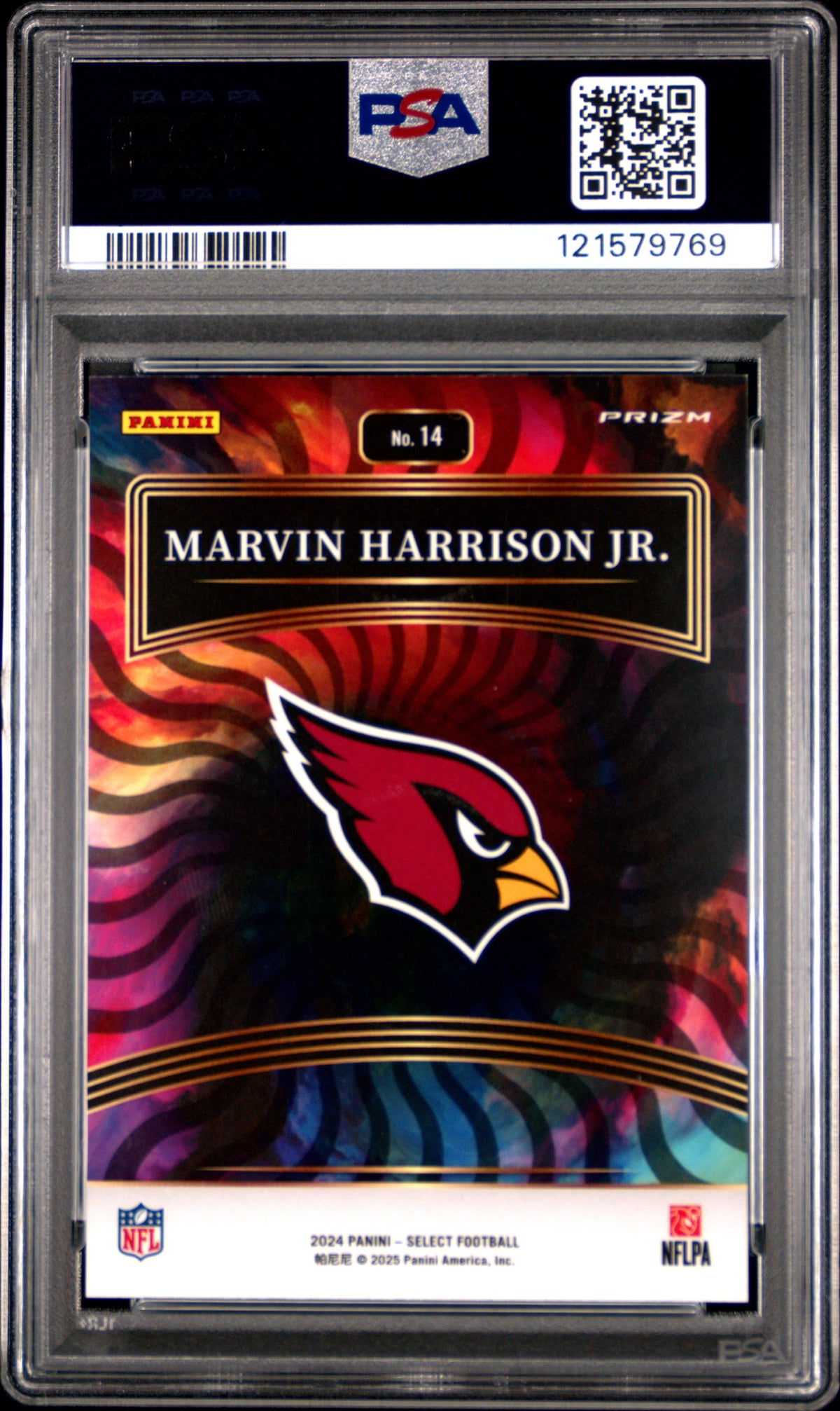 Marvin Harrison JR. 2024 Panini Select Color Wheel #14 PSA 10