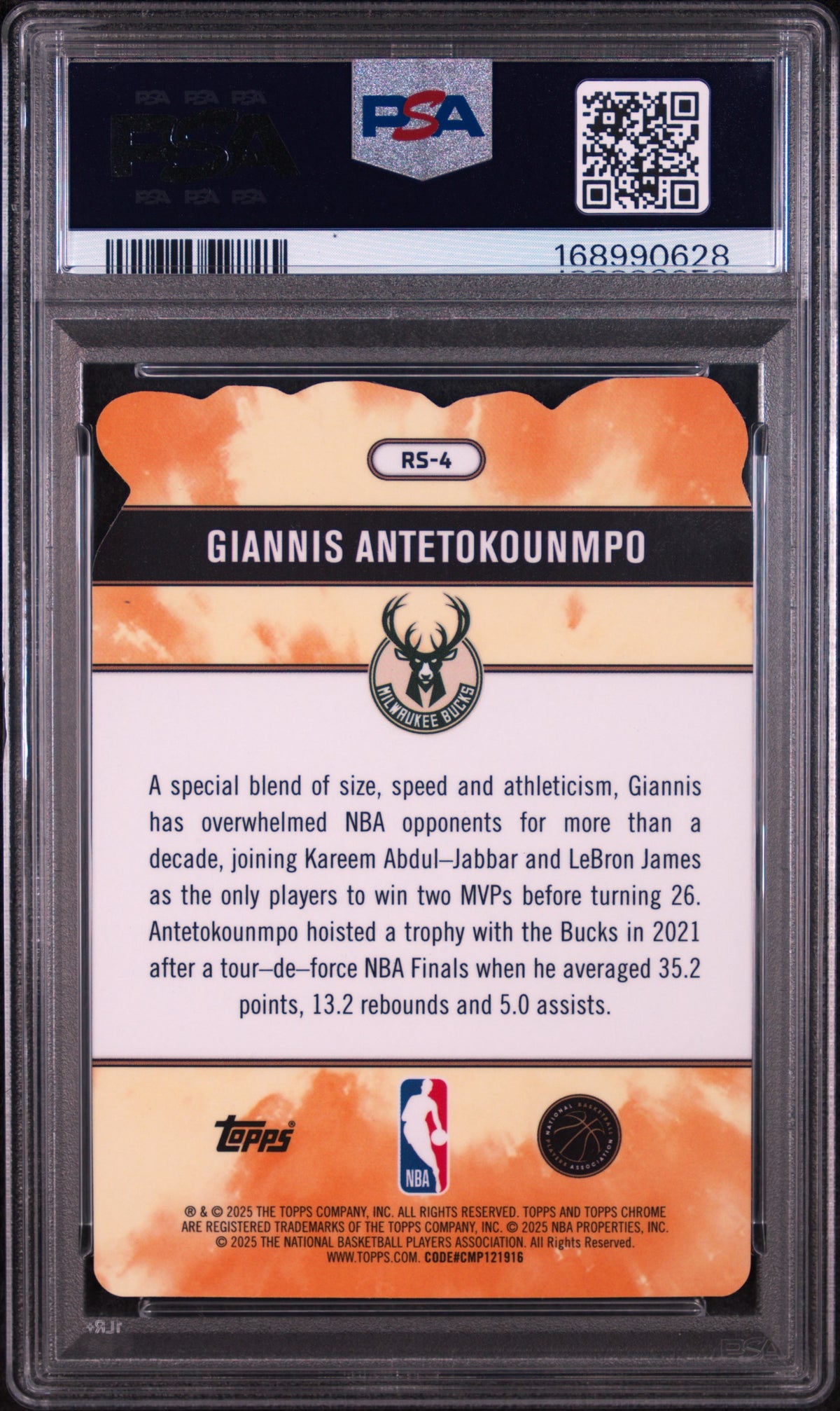Giannis Antetokounmpo 2025 Topps Chrome Rock Stars #RS-4 PSA 10