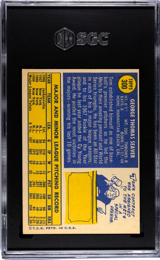 Tom Seaver 1970 Topps #300 SGC 7