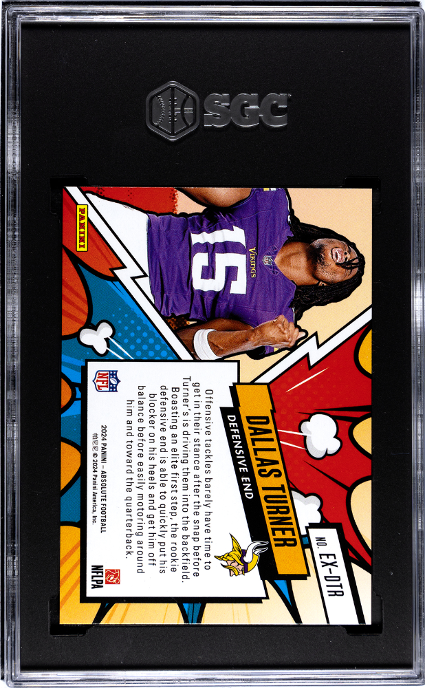 Dallas Turner 2024 Panini Absolute #EX-DTR Explosive SGC 10