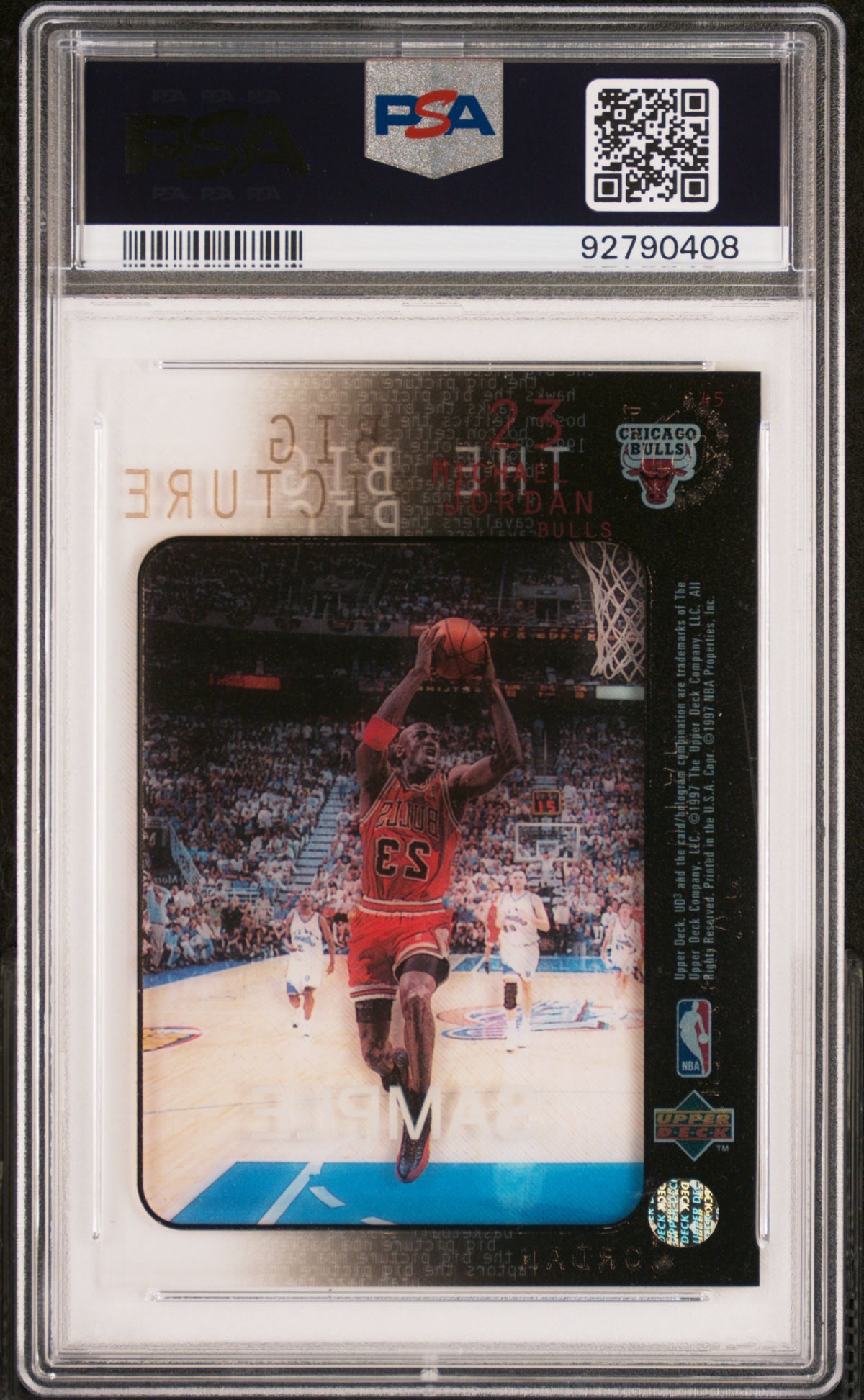 Michael Jordan 1997 Ud3 #45 Sample PSA 8