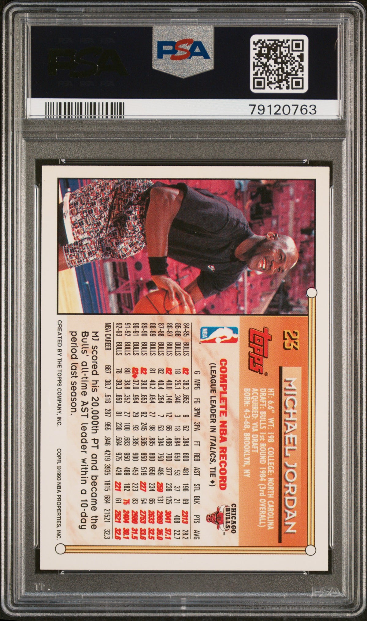 Michael Jordan 1993 Topps #23 PSA 10