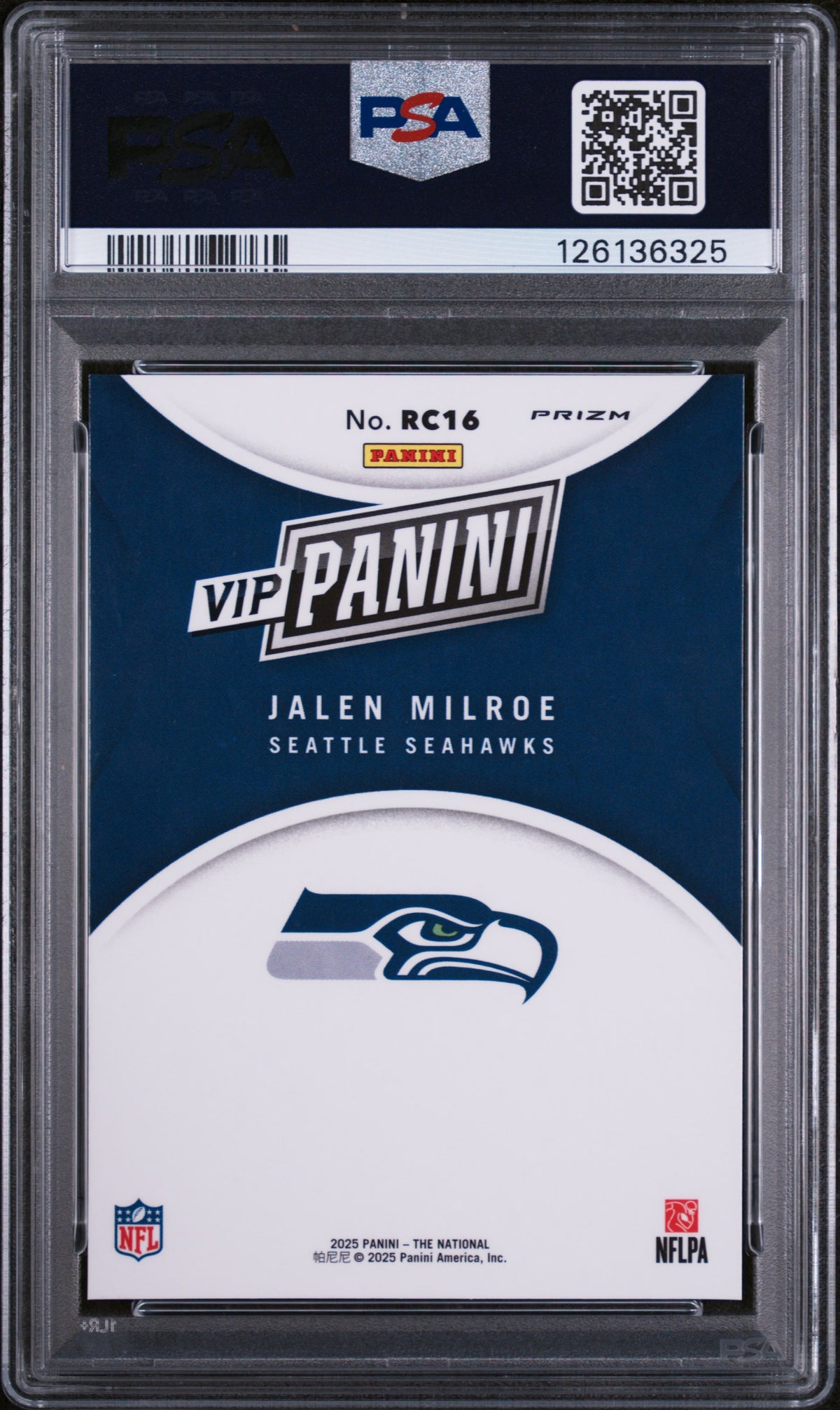 Jalen Milroe 2025 Panini National Sports Collectors Convention Vip Gold #RC16 PSA 10