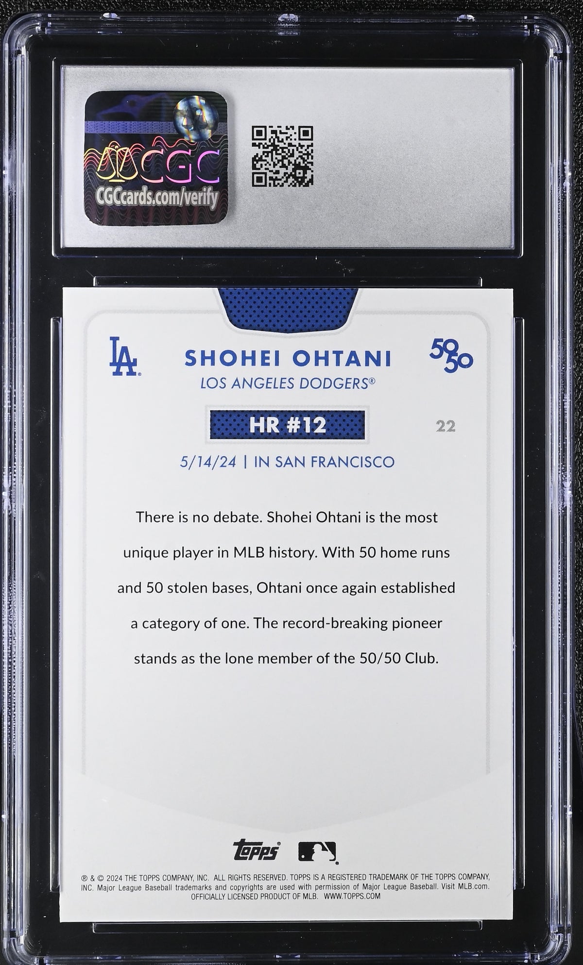 Shohei Ohtani 2024 Topps 50/50 #22 CGC 10