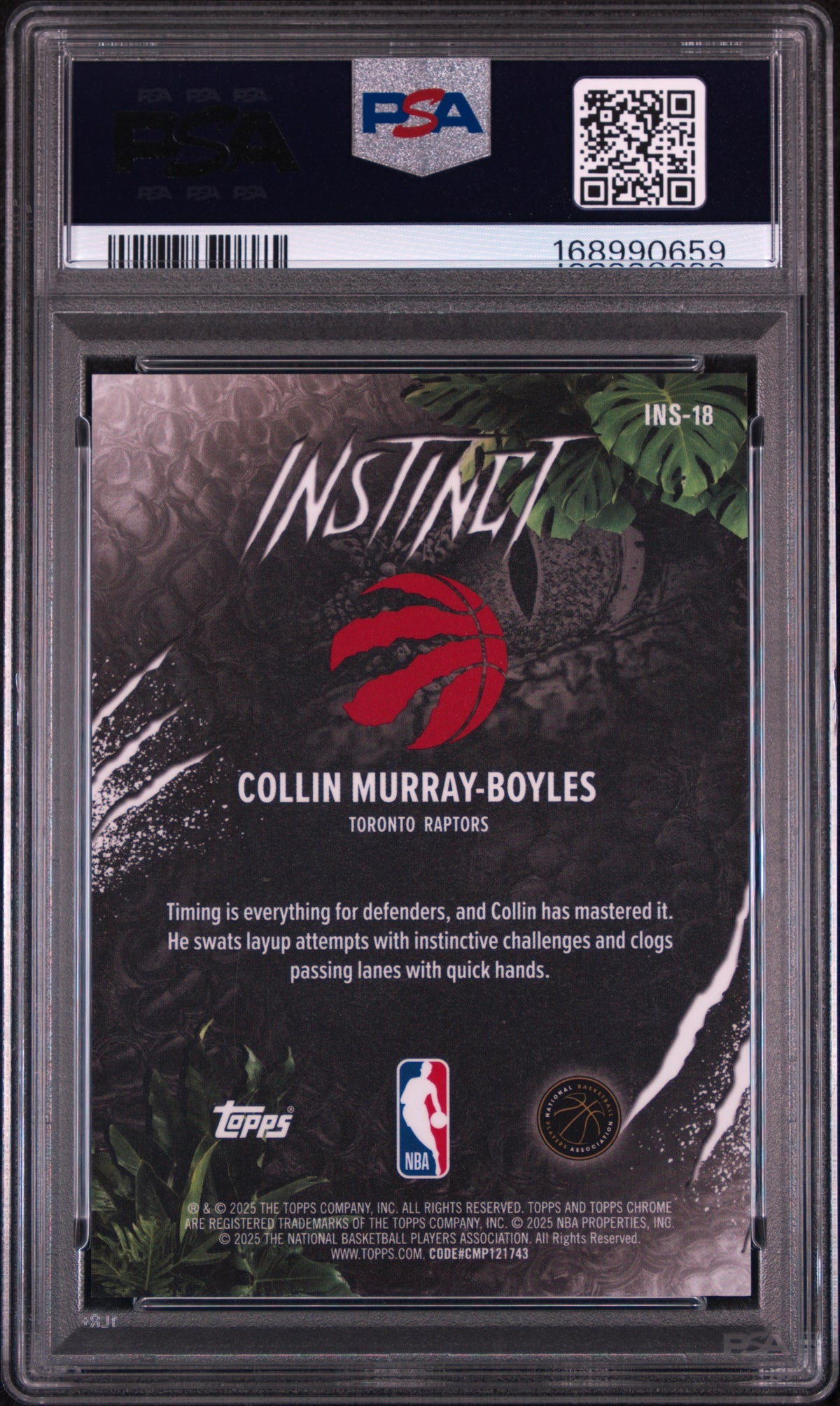 Collin Murray-Boyles 2025 Topps Chrome Instinct #INS-18 Red Geometric /5 PSA 10