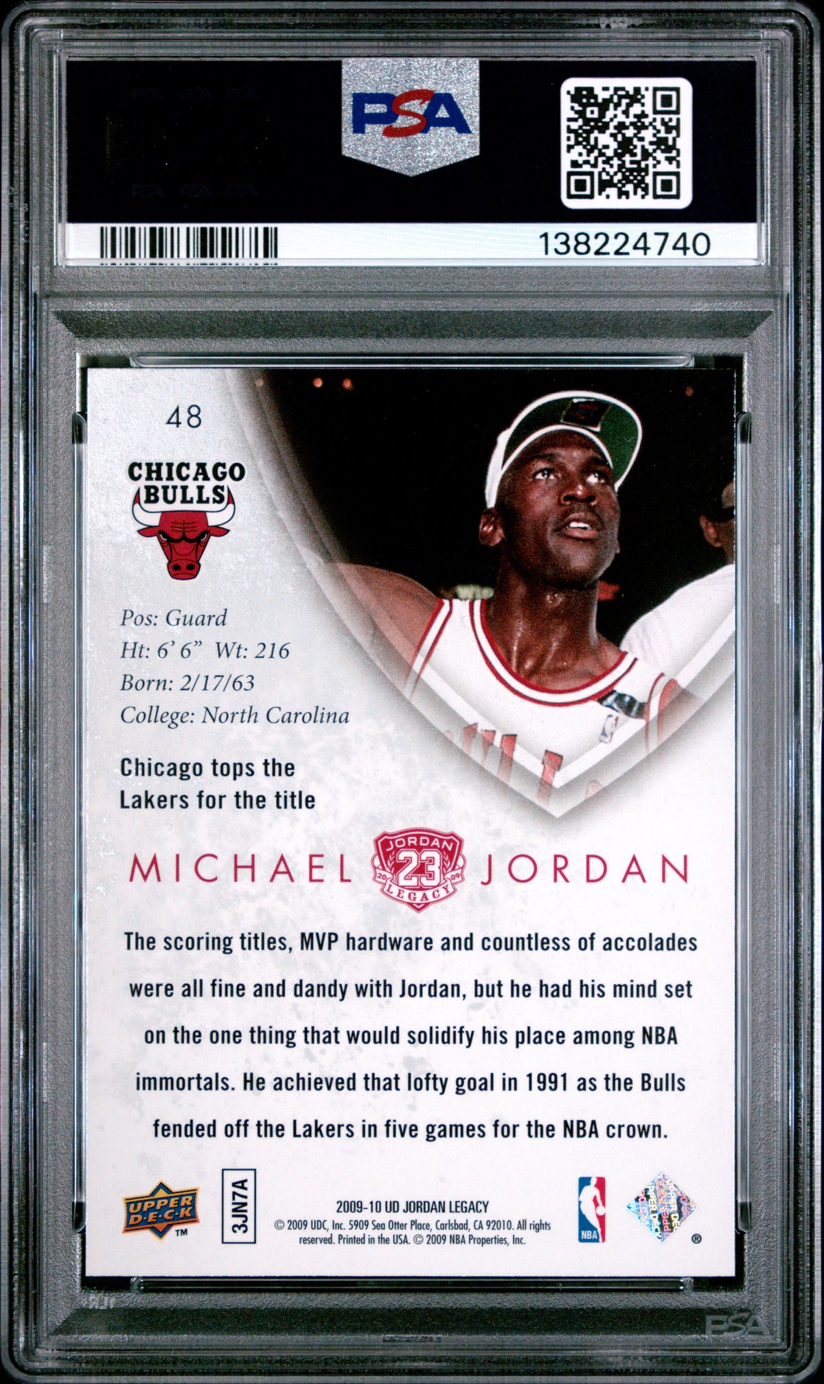 Michael Jordan 2009 Upper Deck Jordan Legacy Gold #48 PSA 10
