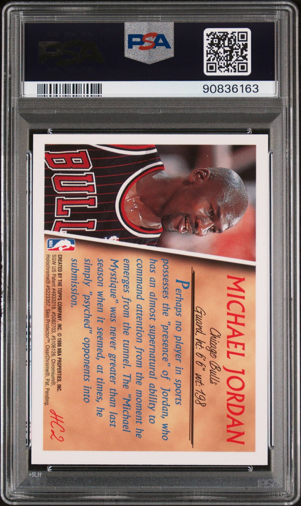 Michael Jordan 1996 Topps Holding Court #HC2 PSA 9